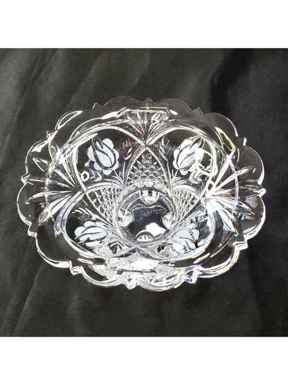 VTG Footed Candy Dish 24% Lead Crystal The European Collection Germany 4" tall - Picture 3 of 12